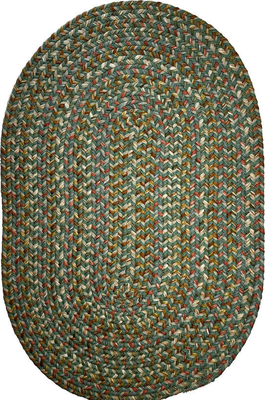 Caladon braided oval rug –  multicolor reversible made in USA